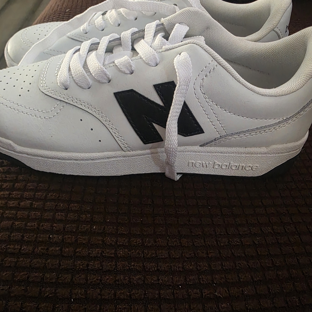 New Balance White and Black Sneakers